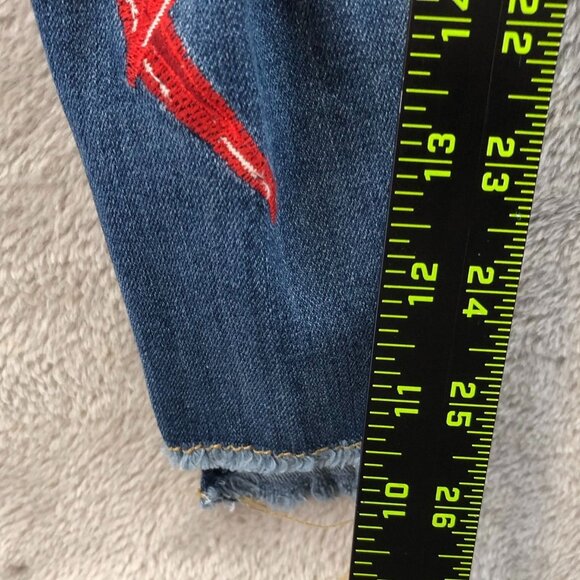 2 Indigo Rein Women Jeans Size 1 Lot Of Two Skinny Leg Embroidered Destroyed Y2K - Picture 12 of 16
